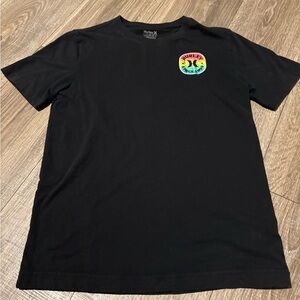 Hurley Black Tee with Multicolor Logo